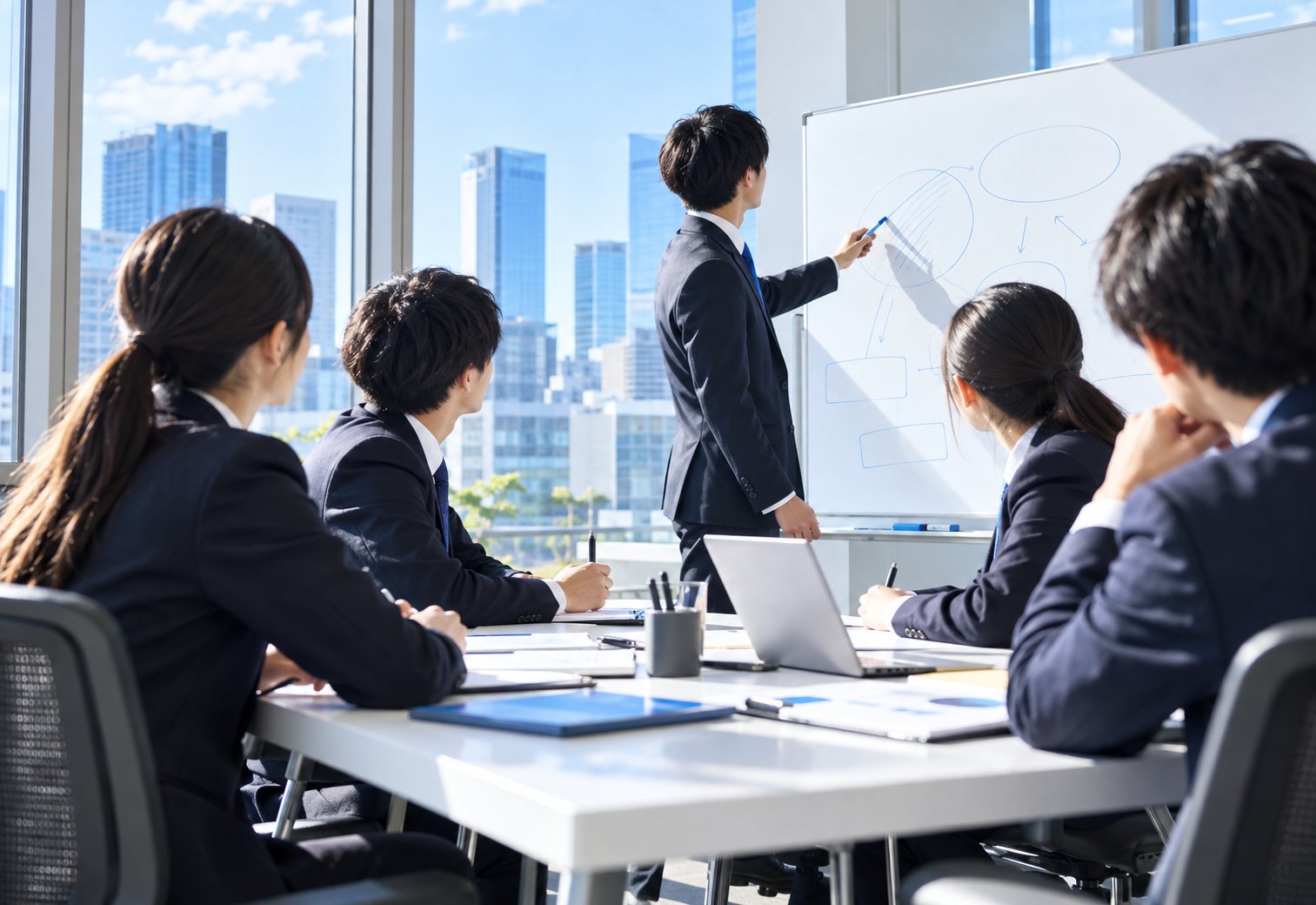 高卒1年目の合同新人研修の様子